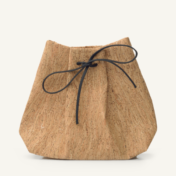 Hõbedane korgist kotike 16x14 cm