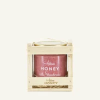 Honey with strawberries 300 g in a wooden gift box