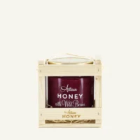 Honey with wild berries 300 g in a wooden gift box