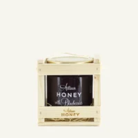 Honey with blueberries 300 g in a wooden gift box