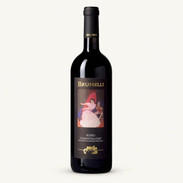 Martoccia di Brunelli Luca Rosso di Montalcino DOC 750 ml bottle on a warm pale background